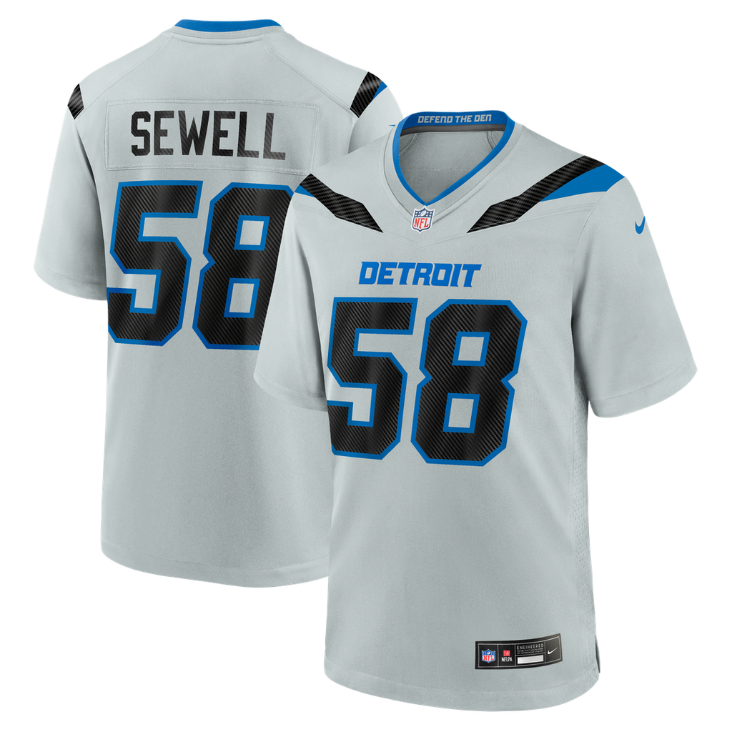 Detroit Lions Penei Sewell Nike 2026 Rivalries Collection Game Jersey - Silver