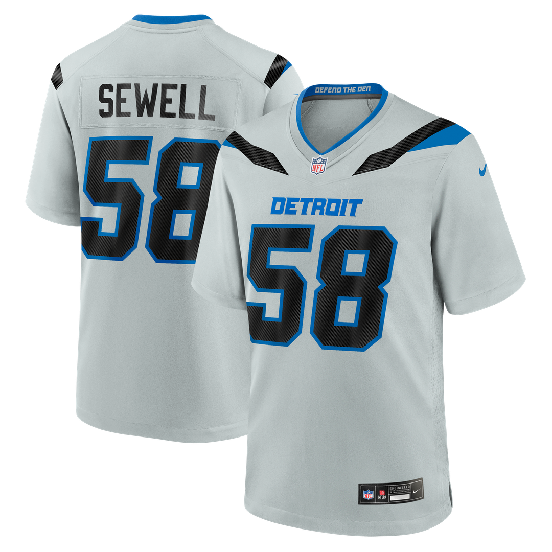 Detroit Lions Penei Sewell Nike 2026 Rivalries Collection Game Jersey - Silver
