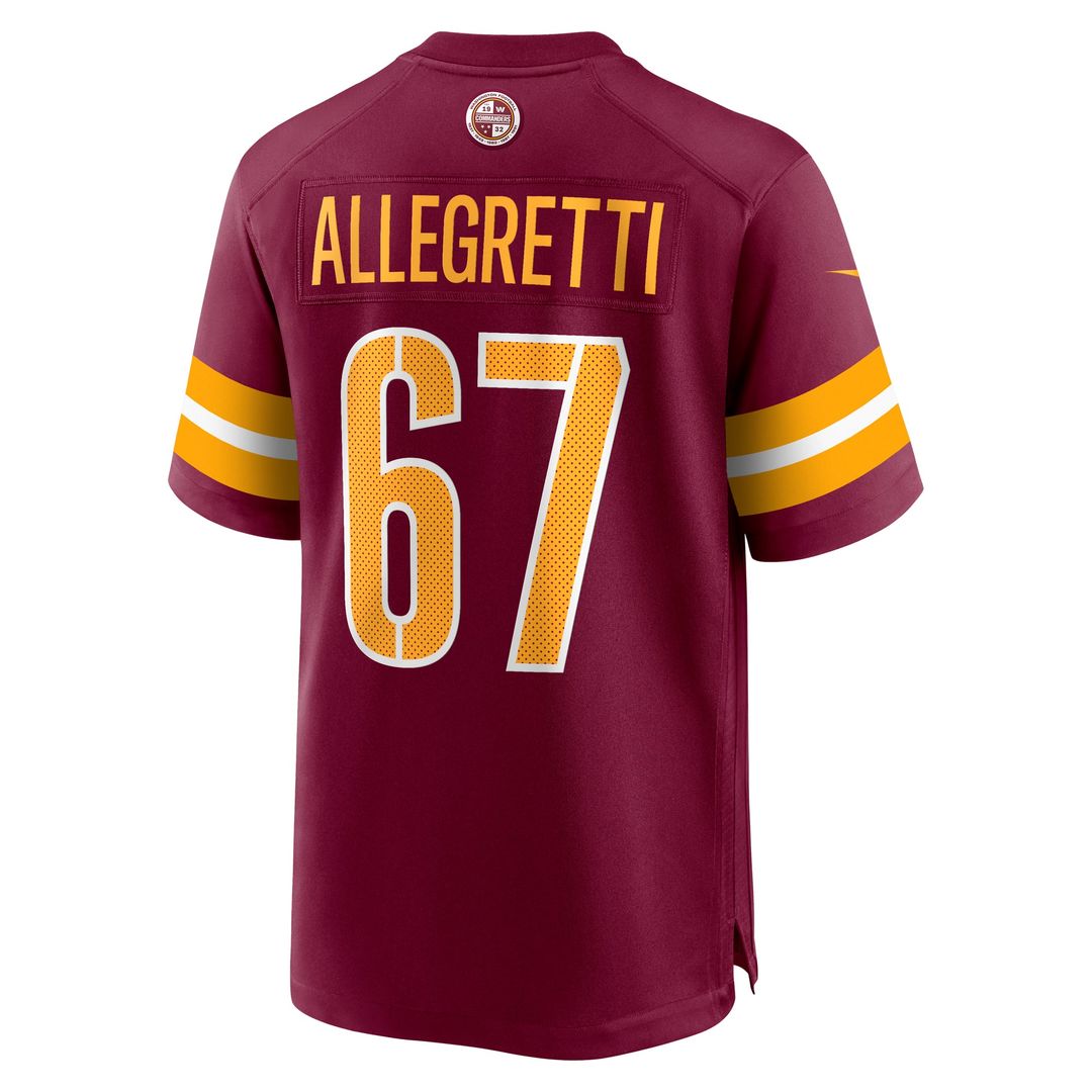 Washington Commanders Nick Allegretti Nike Game Jersey - Burgundy