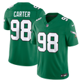 Philadelphia Eagles Jalen Carter Nike Alternate Vapor F.U.S.E. Stitched Limited Jersey - Kelly Green