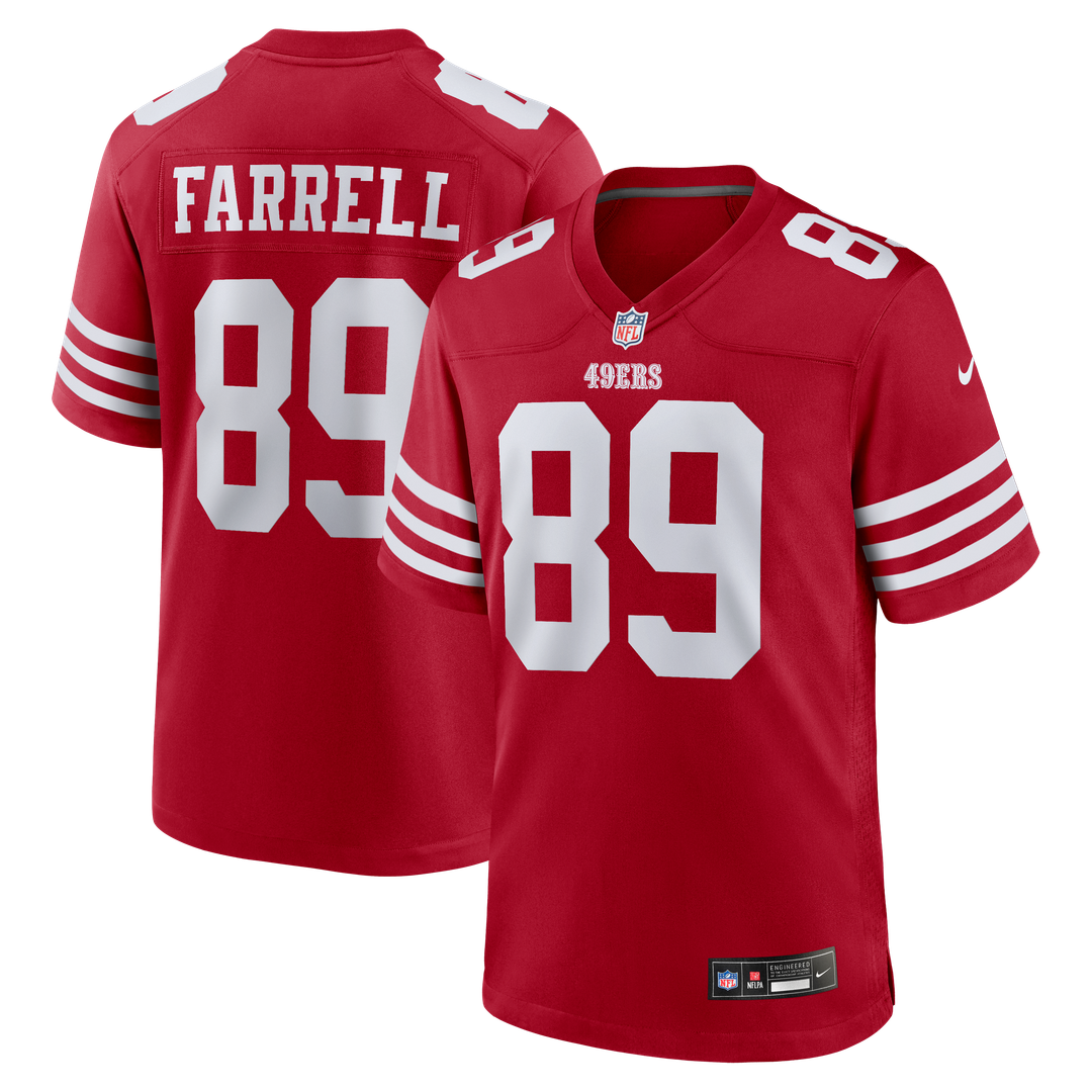 San Francisco 49ers Luke Farrell Nike Team Game Jersey - Scarlet