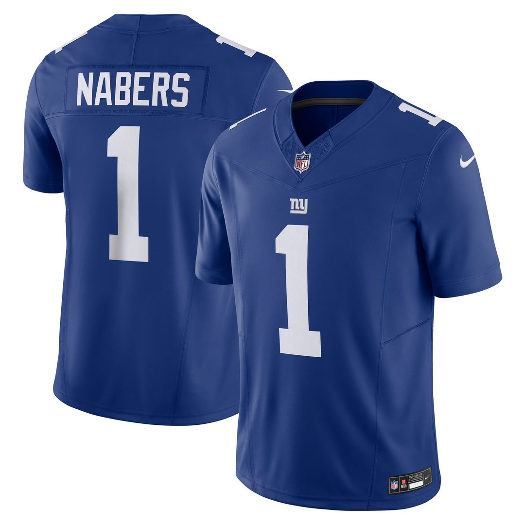 New York Giants Malik Nabers Nike Vapor F.U.S.E. Limited Jersey - Royal