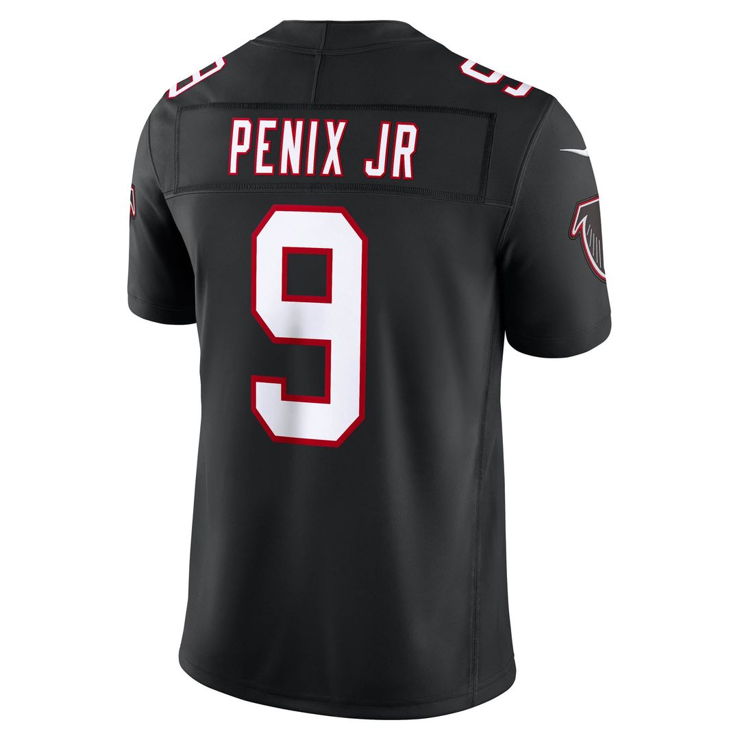 Atlanta Falcons Michael Penix Jr. Nike Alternate Throwback Vapor F.U.S.E. Stitched Limited Jersey - Black