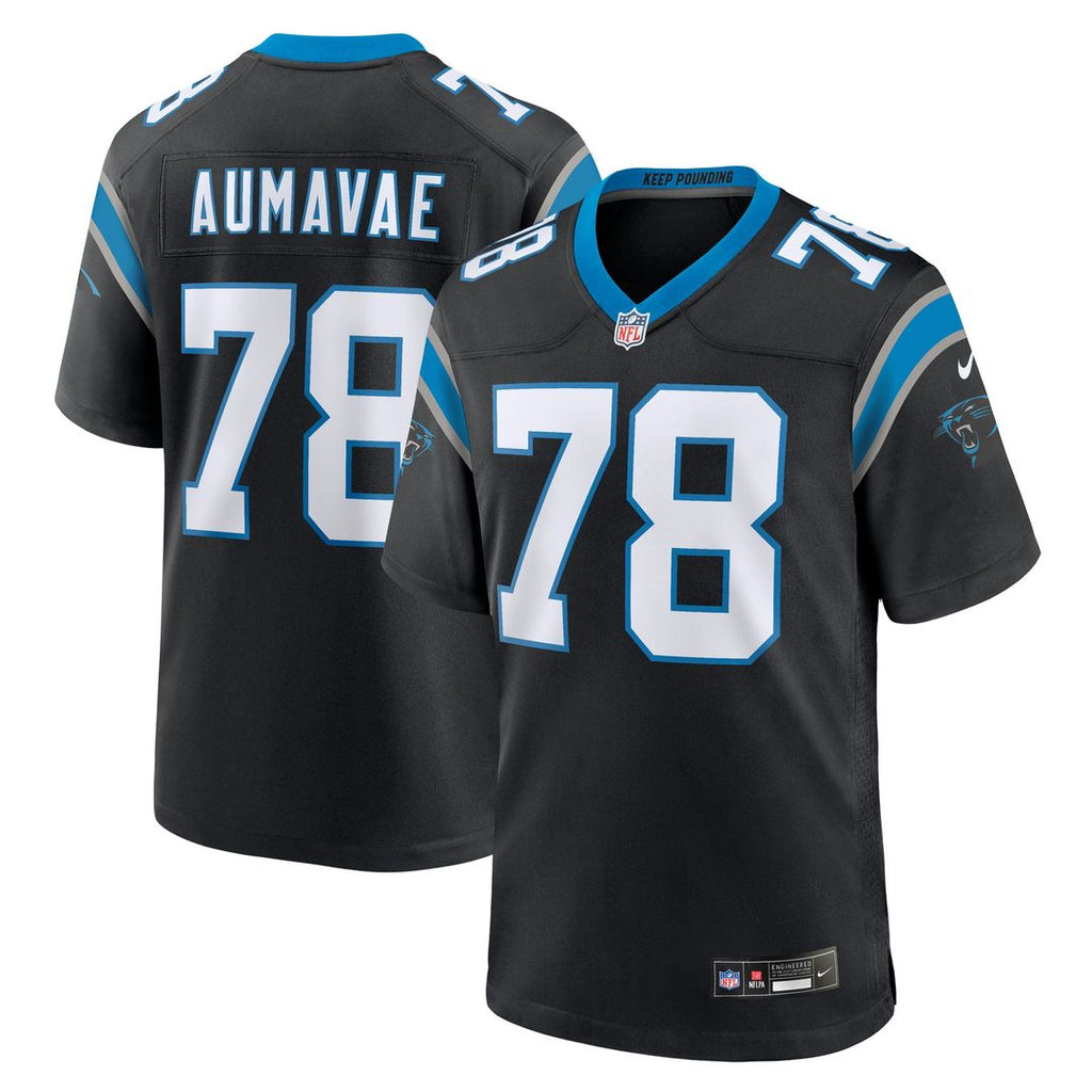 Carolina Panthers Popo Aumavae Nike Team Game Jersey - Black