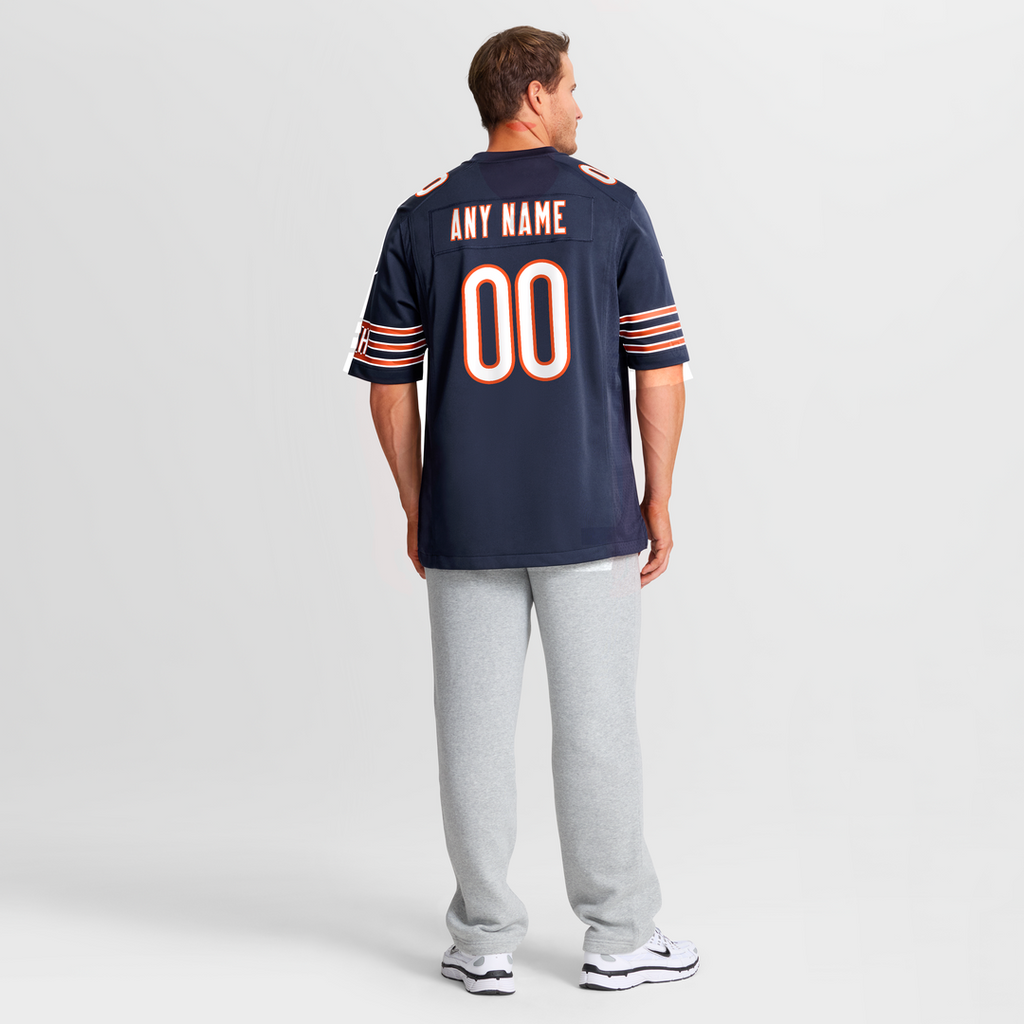 Chicago Bears Nike Custom Game Jersey - Navy