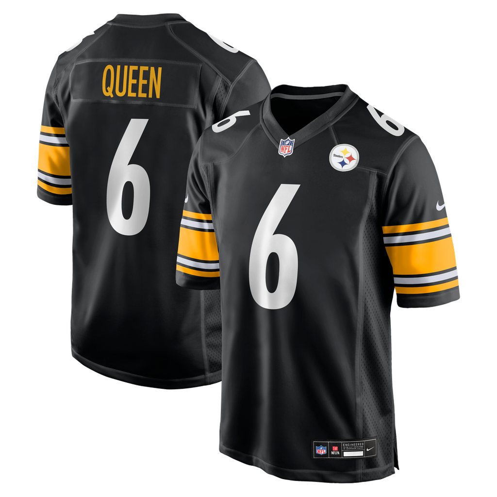 Pittsburgh Steelers Patrick Queen Nike Game Player Jersey - Black
