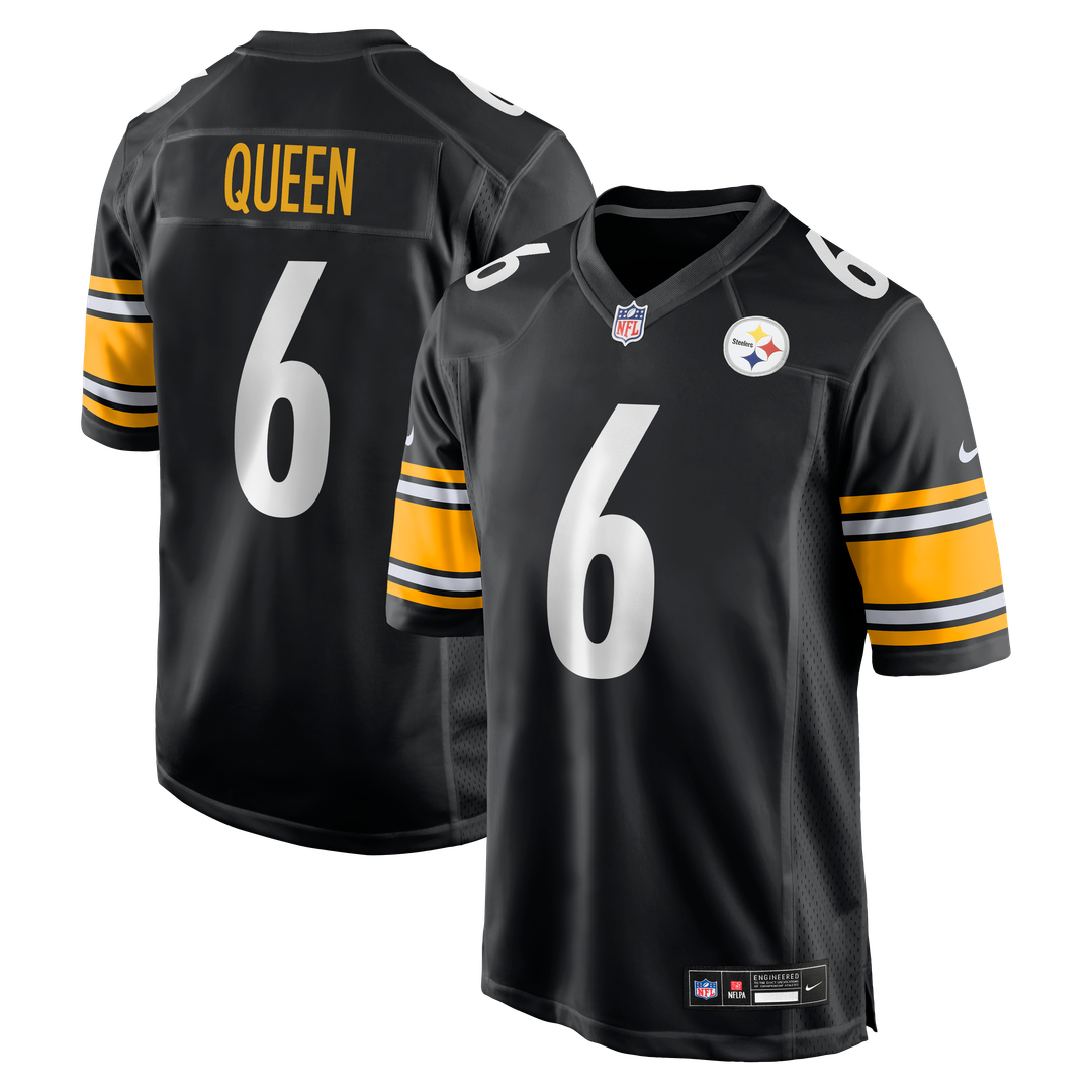 Pittsburgh Steelers Patrick Queen Nike Game Player Jersey - Black