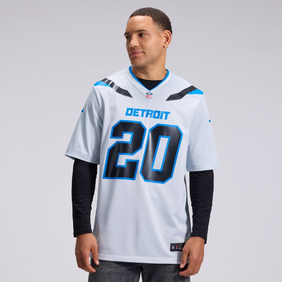 Detroit Lions Barry Sanders Nike 2026 Rivalries Collection Game Jersey - Silver