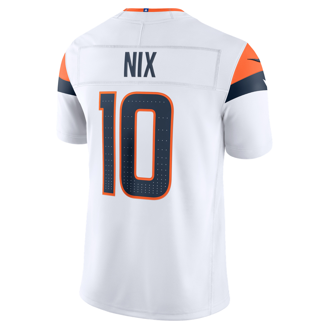 Denver Broncos Bo Nix Nike Vapor F.U.S.E. Stitched Limited Jersey - White