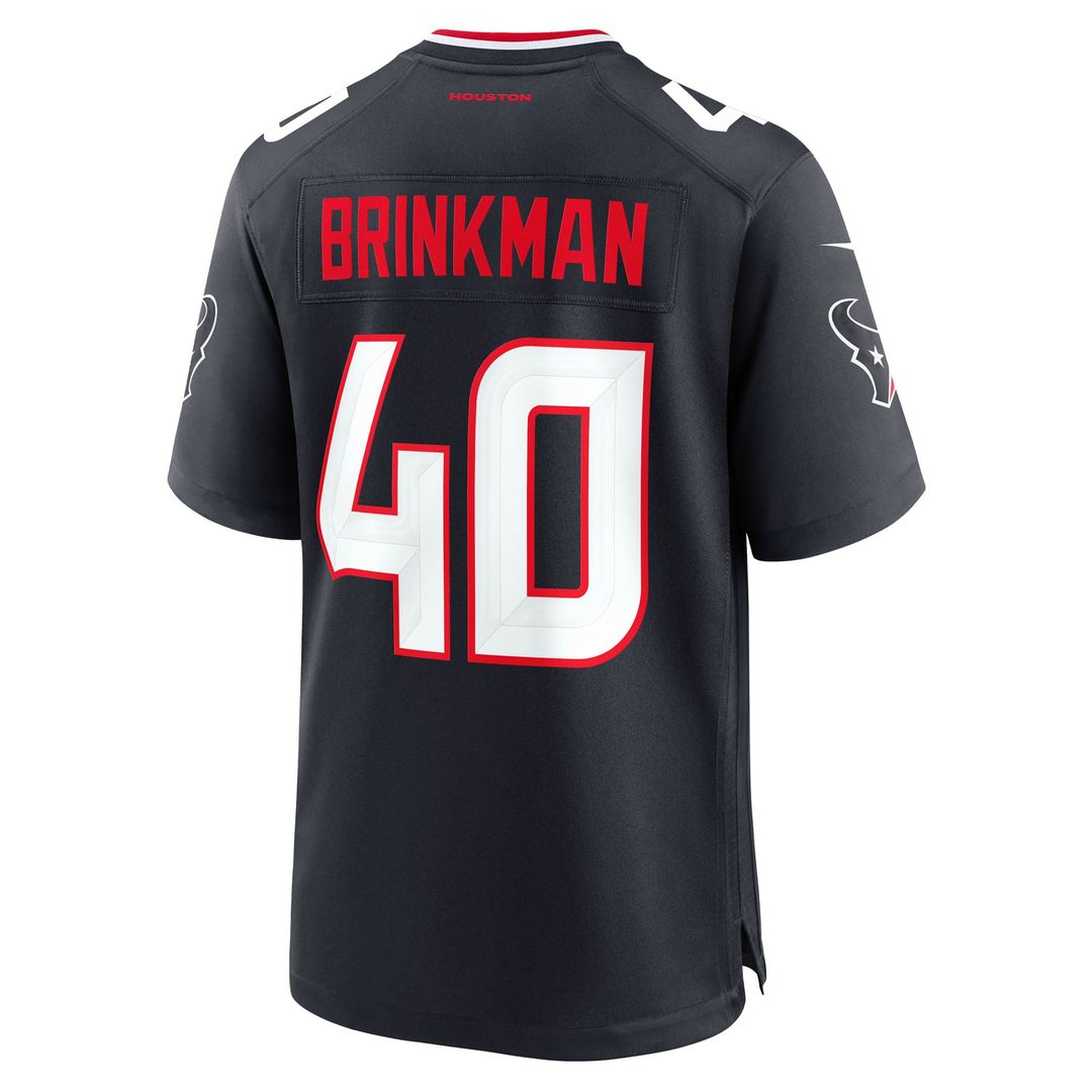 Houston Texans Austin Brinkman Nike Team Game Jersey - Navy