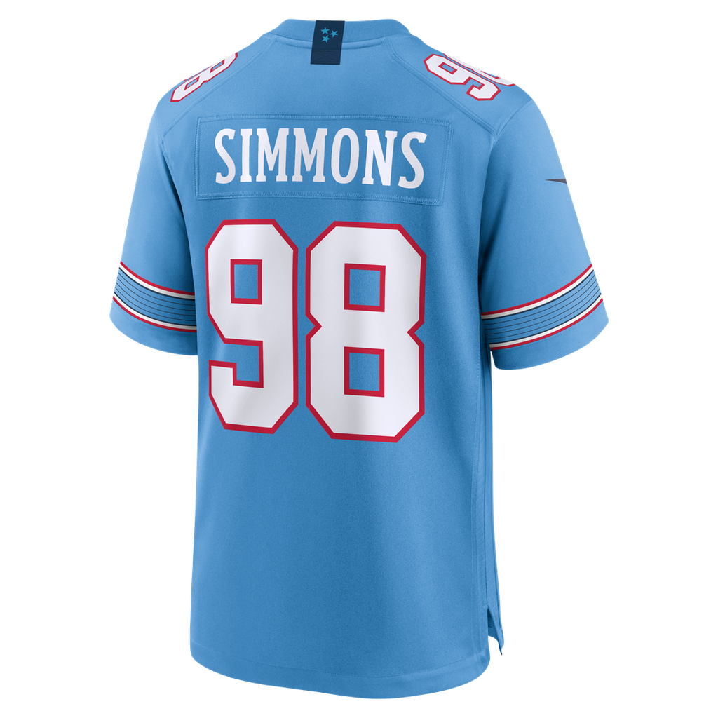 Tennessee Titans Jeffery Simmons Nike Game Jersey - Light Blue
