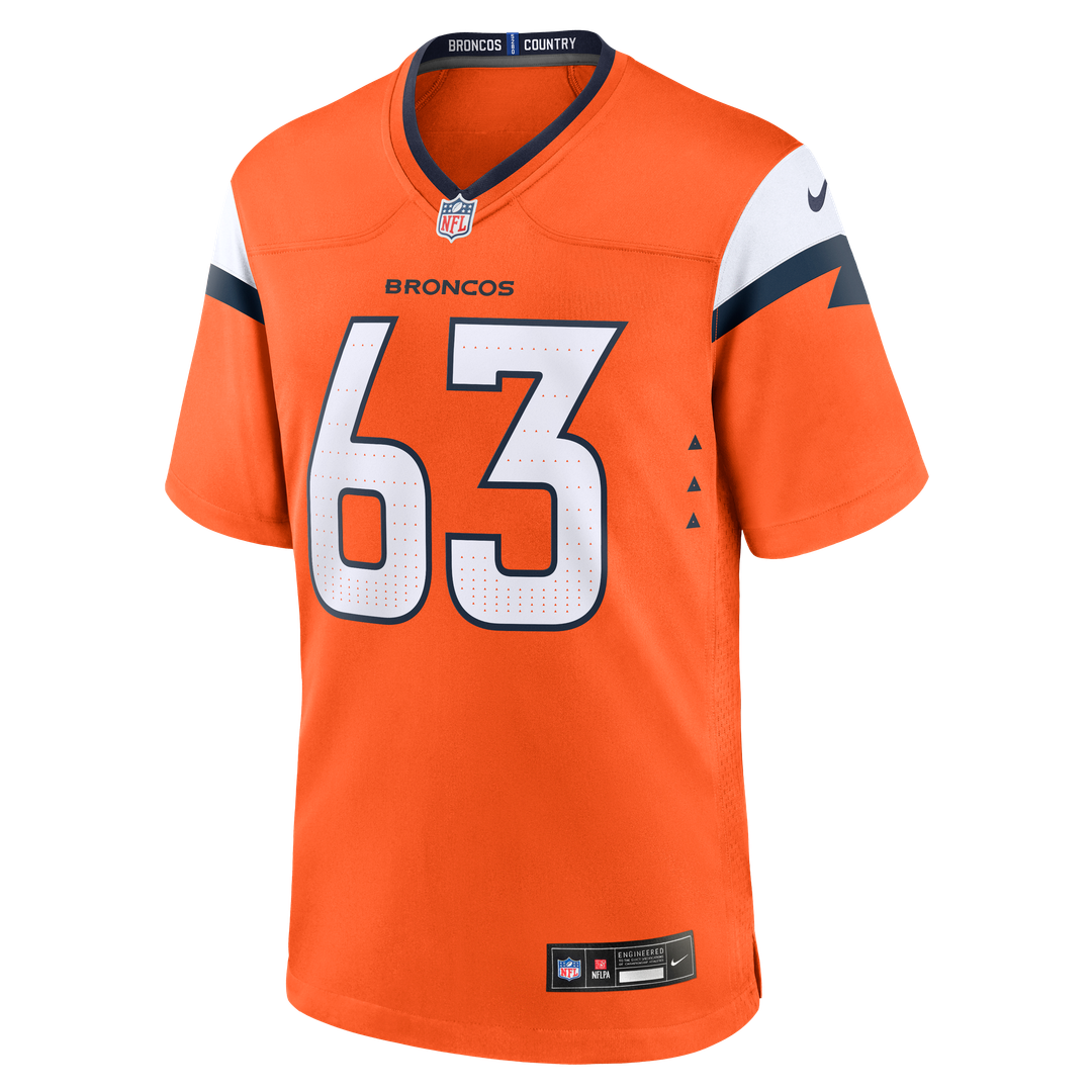 Denver Broncos Alex Palczewski Nike Team Game Jersey - Orange