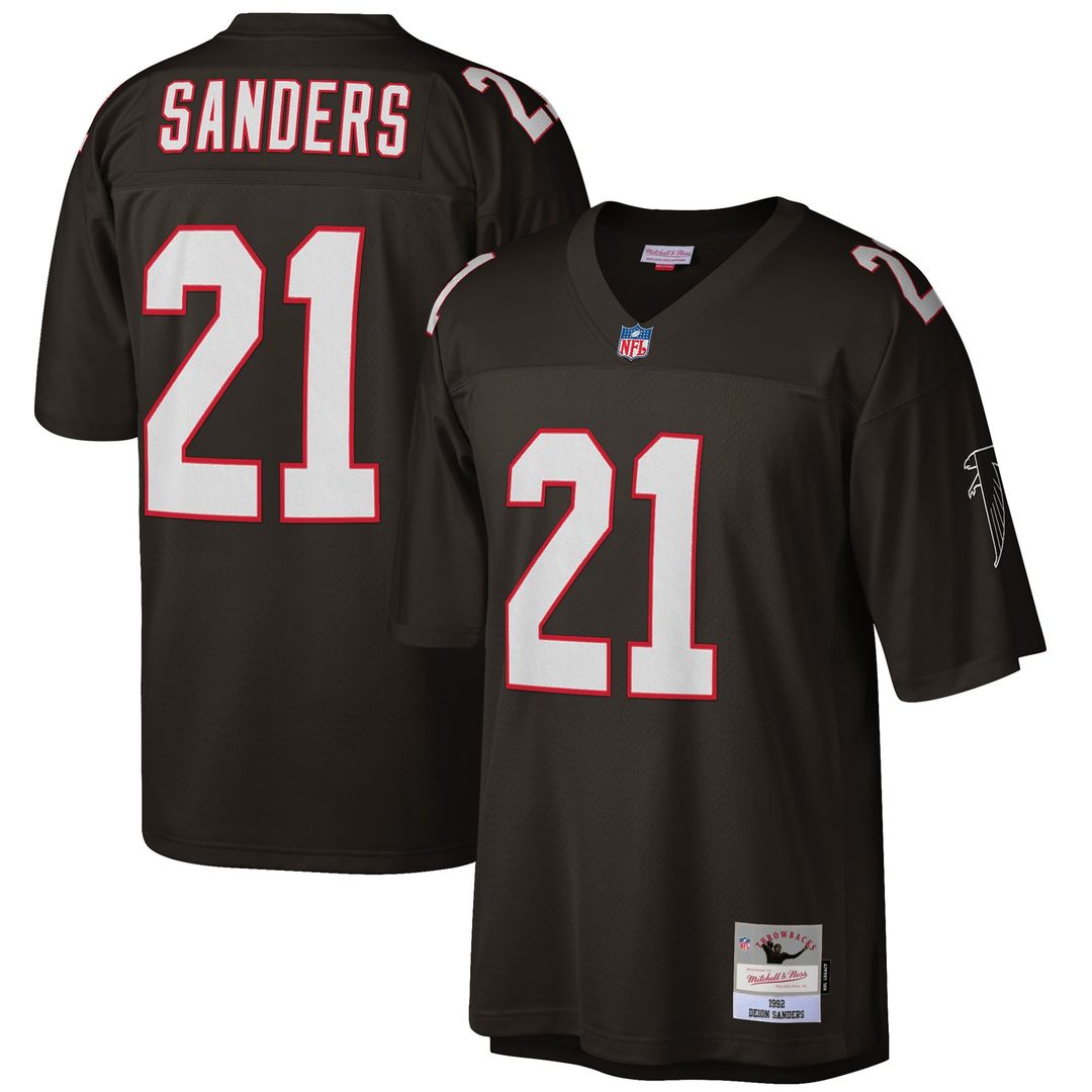 Atlanta Falcons Deion Sanders Mitchell & Ness Big & Tall 1992 Retired Player Replica Jersey - White