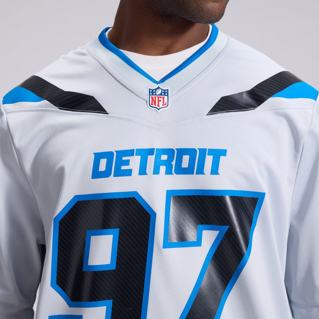 Detroit Lions Aidan Hutchinson Nike 2026 Rivalries Collection Game Jersey - Silver