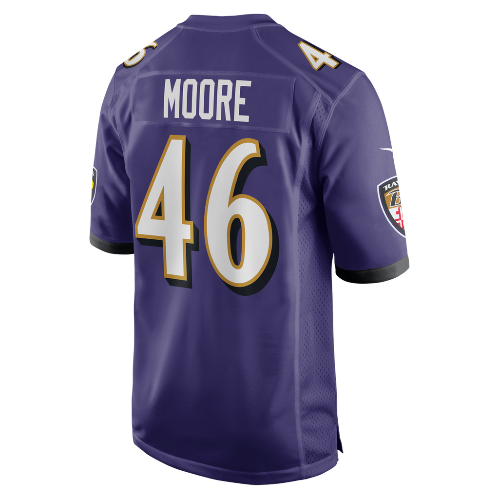 Baltimore Ravens Nick Moore Nike Game Jersey - Purple