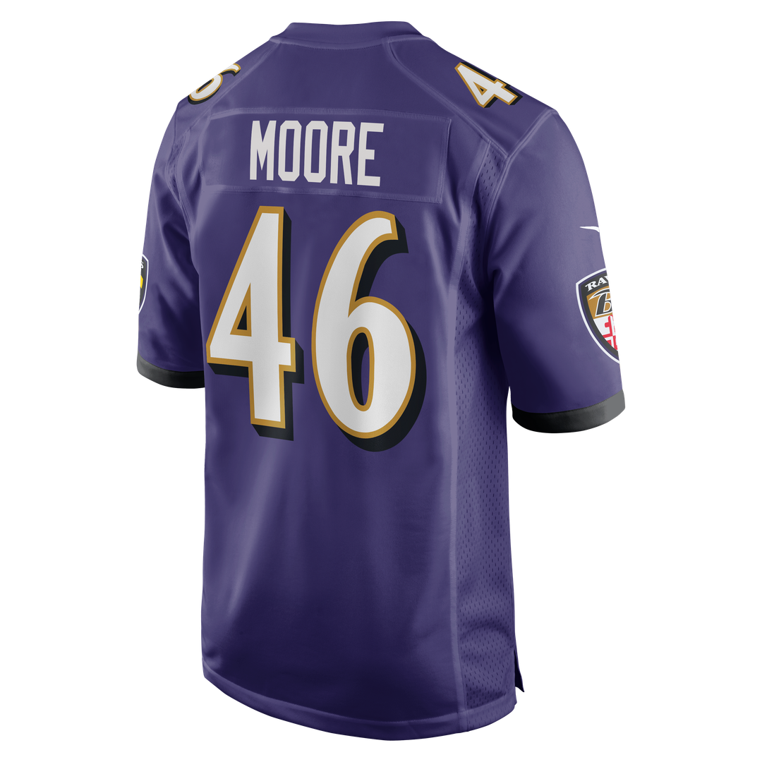 Baltimore Ravens Nick Moore Nike Game Jersey - Purple
