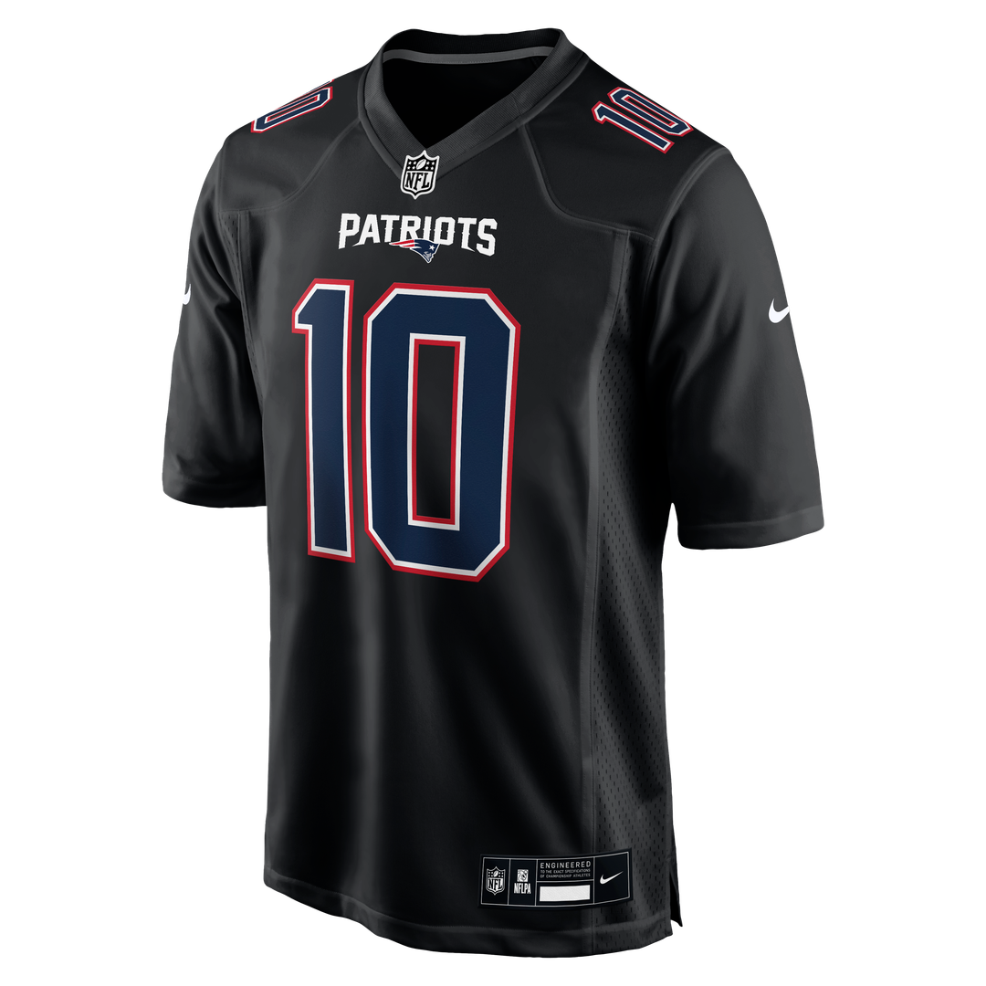 New England Patriots Drake Maye Nike Game Jersey - Tundra White