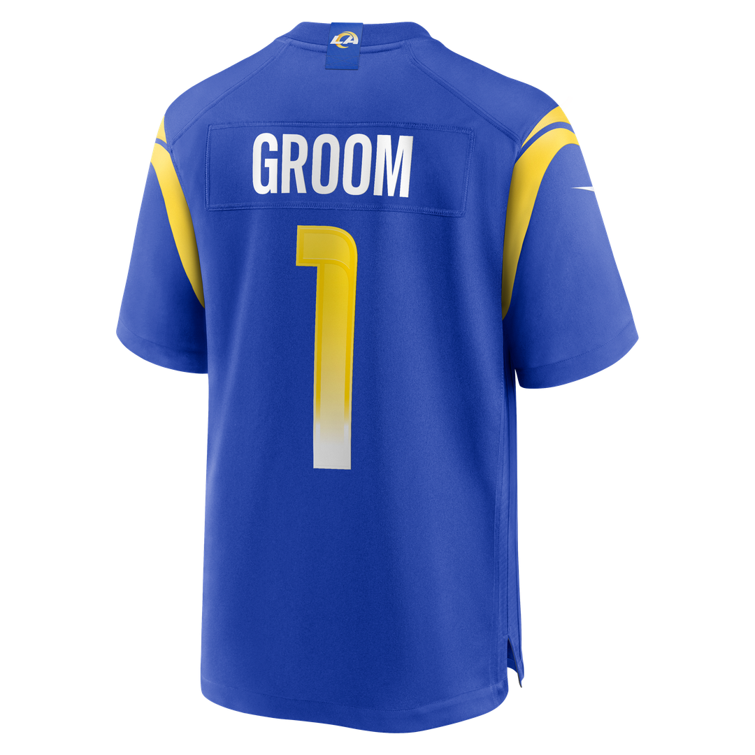 Los Angeles Rams Number 1 Groom Nike Game Jersey - Royal
