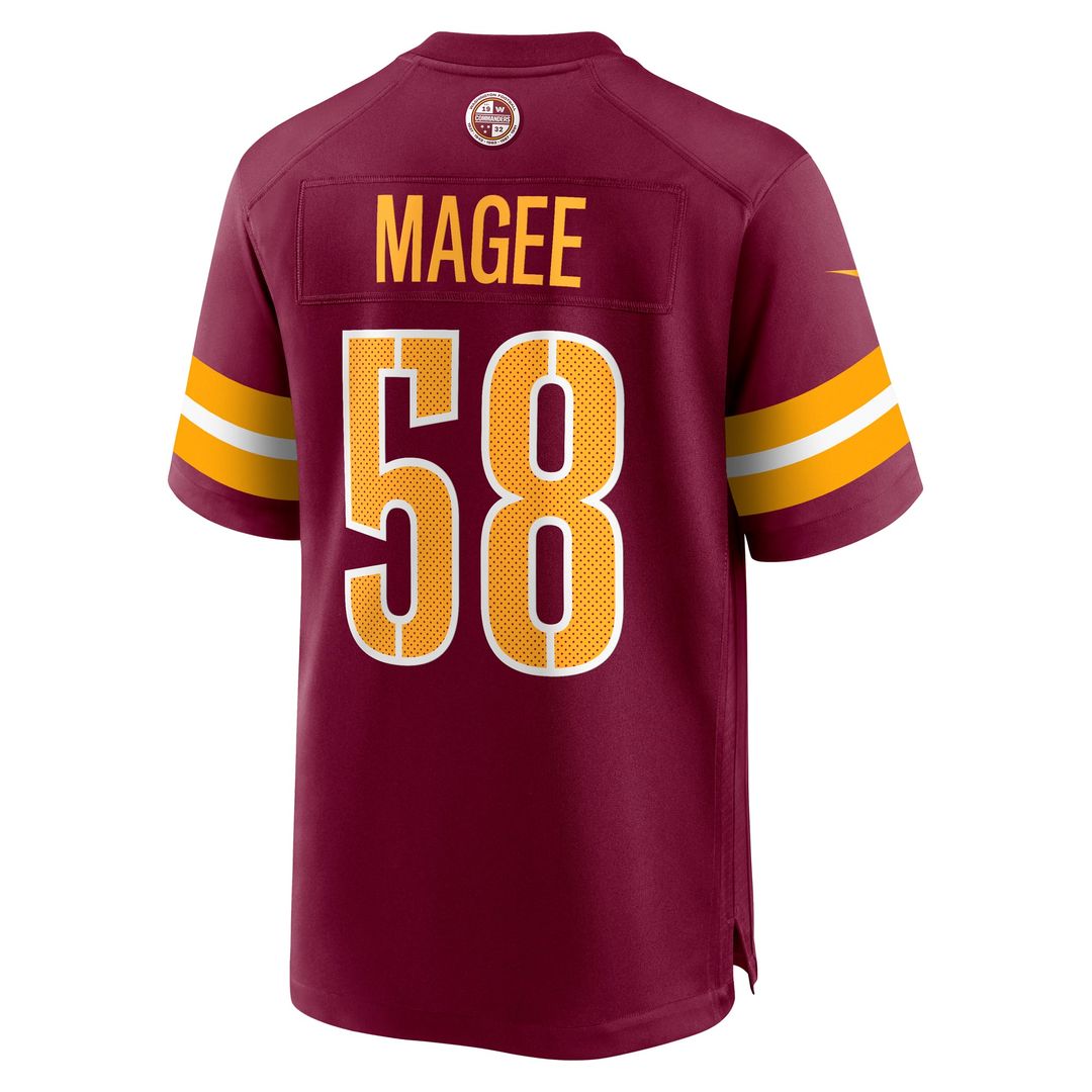 Washington Commanders Jordan Magee Nike Game Jersey - Burgundy