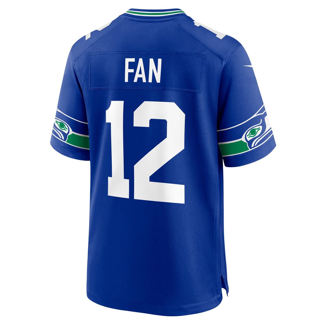 Seattle Seahawks 12s Nike Throwback Player Game Jersey - Royal