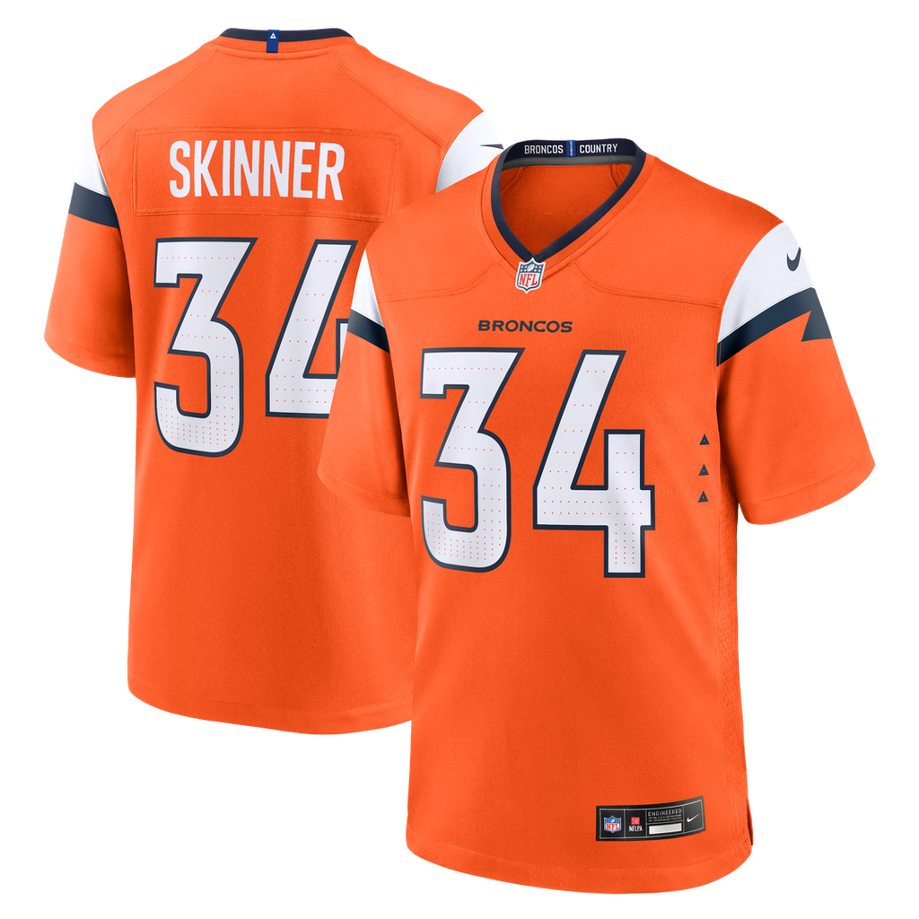 Denver Broncos JL Skinner Nike Team Game Jersey - Orange