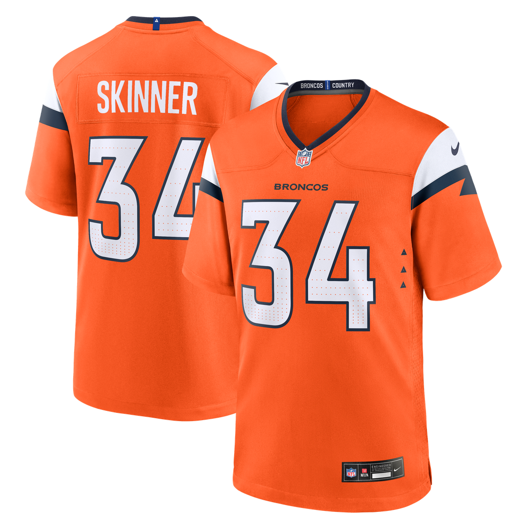 Denver Broncos JL Skinner Nike Team Game Jersey - Orange
