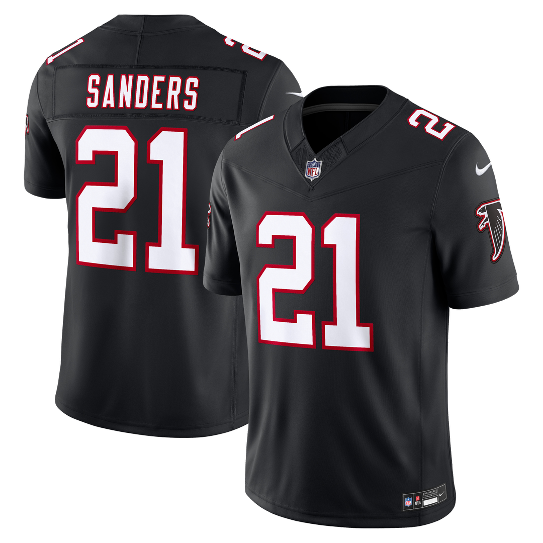 Atlanta Falcons Deion Sanders Nike Alternate Throwback Vapor F.U.S.E. Stitched Retired Limited Jersey - Black