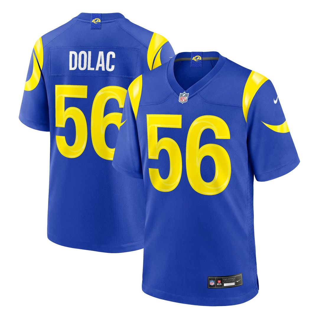 Los Angeles Rams Shaun Dolac Nike Team Game Jersey - Royal