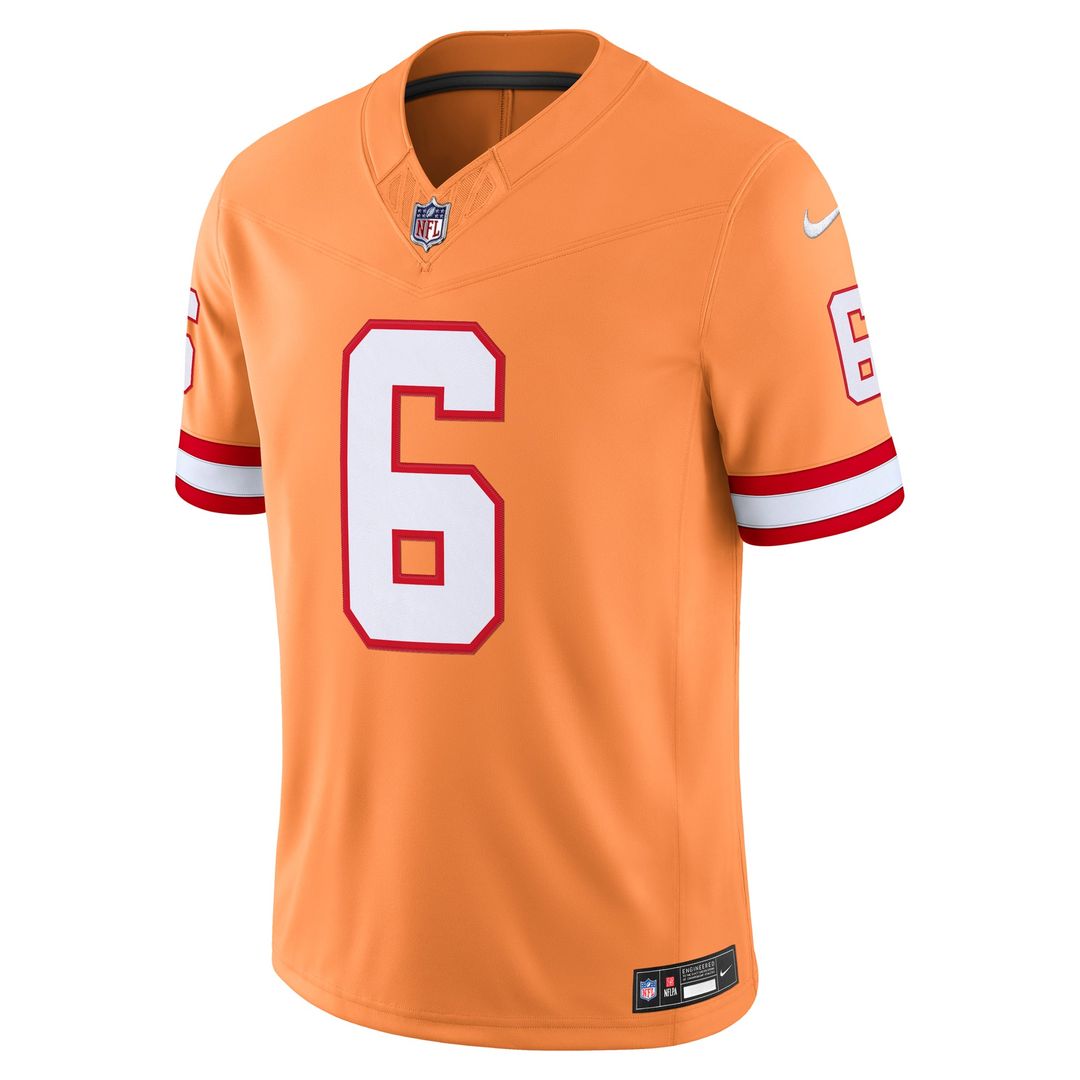 Tampa Bay Buccaneers Baker Mayfield Nike Alternate Vapor F.U.S.E. Stitched Limited Jersey - Creamsicle
