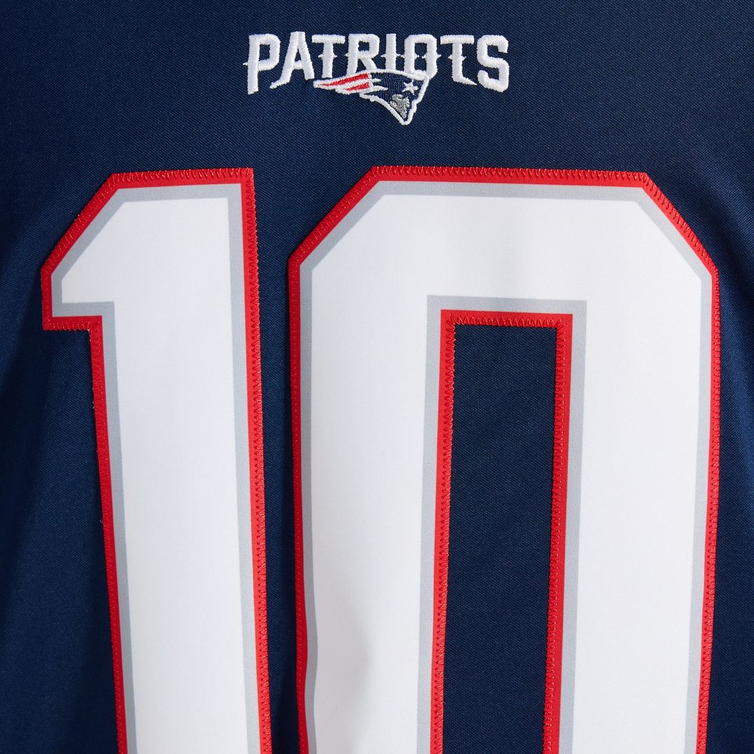 New England Patriots Drake Maye Nike Team Vapor F.U.S.E. Stitched Limited Jersey - Navy