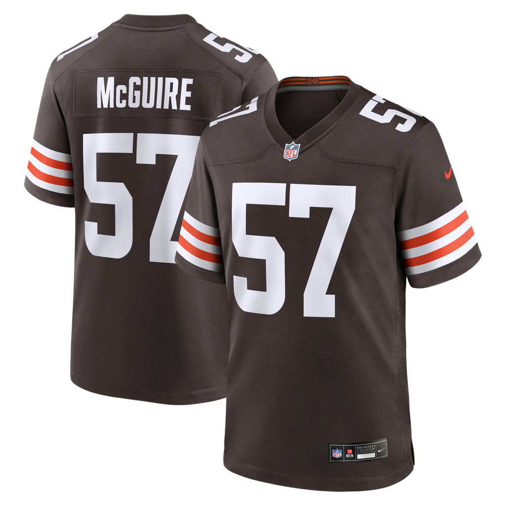 Cleveland Browns Isaiah McGuire Nike Team Game Jersey - Brown