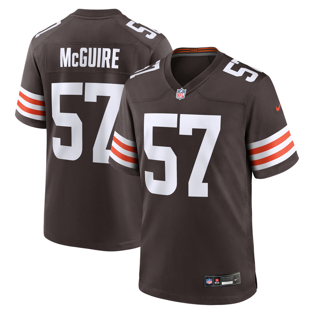 Cleveland Browns Isaiah McGuire Nike Team Game Jersey - Brown