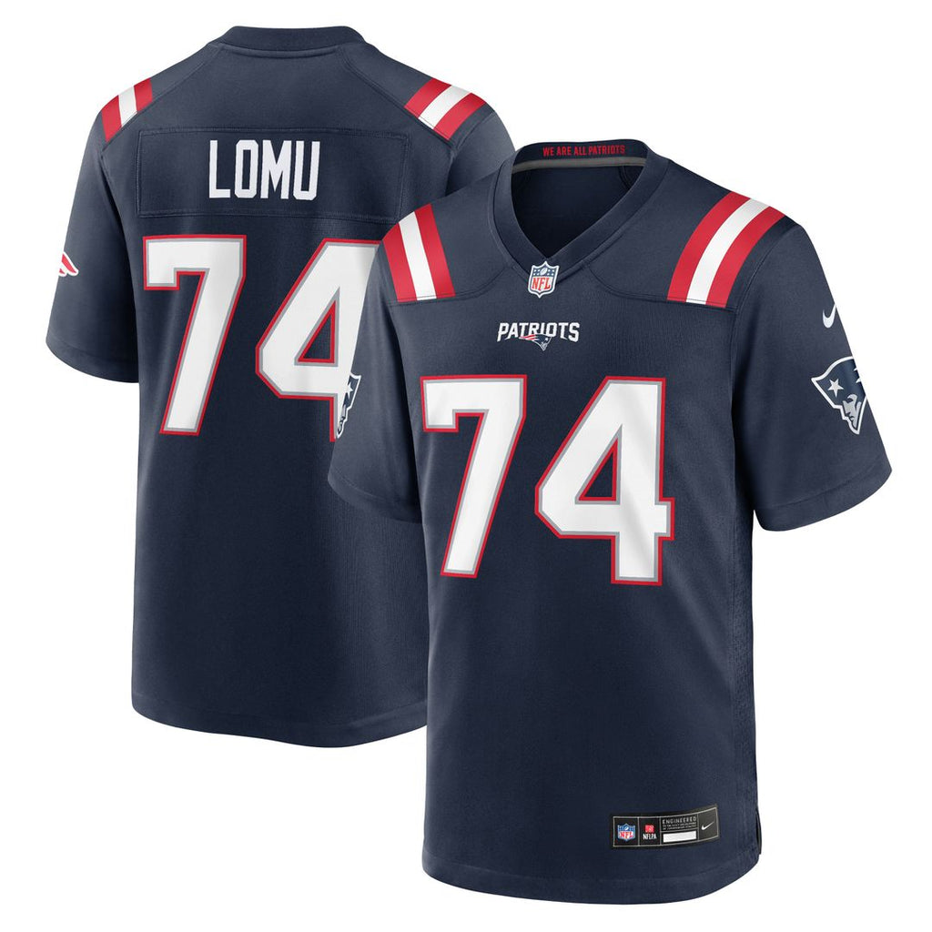New England Patriots Caleb Lomu Nike Team Game Jersey - Navy