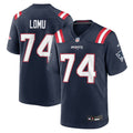 New England Patriots Caleb Lomu Nike Team Game Jersey - Navy