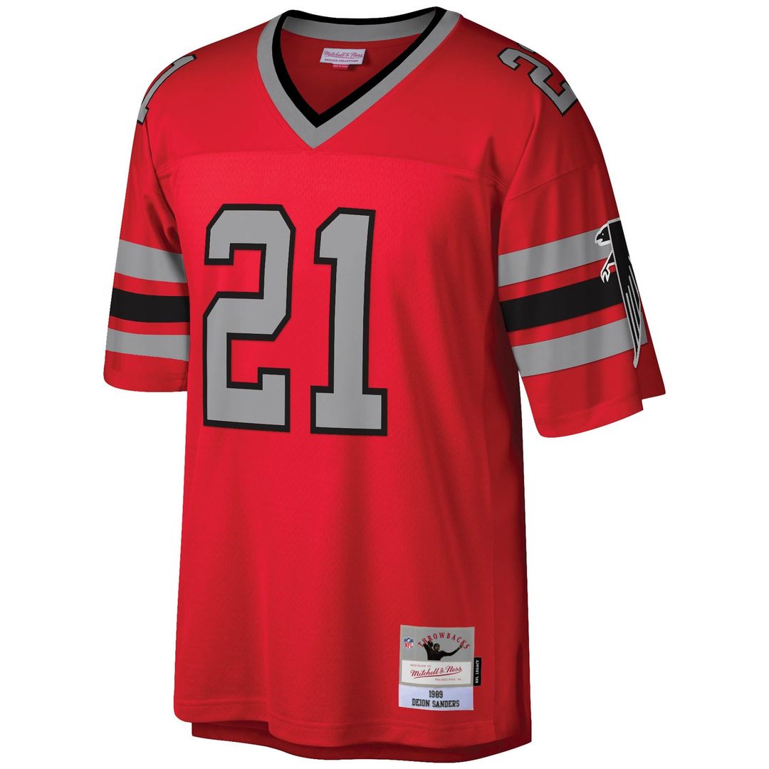 Atlanta Falcons Deion Sanders Mitchell & Ness Legacy Replica Jersey - Red