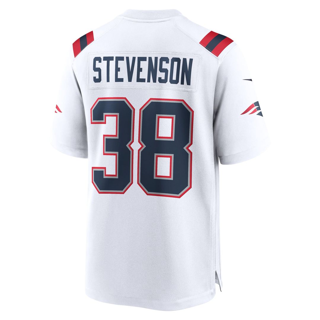 New England Patriots Rhamondre Stevenson Nike Game Player Jersey - White
