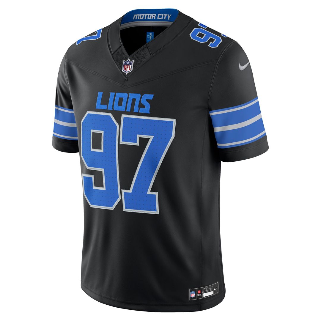 Detroit Lions Aidan Hutchinson Nike Alternate Vapor F.U.S.E. Stitched Limited Jersey - Black