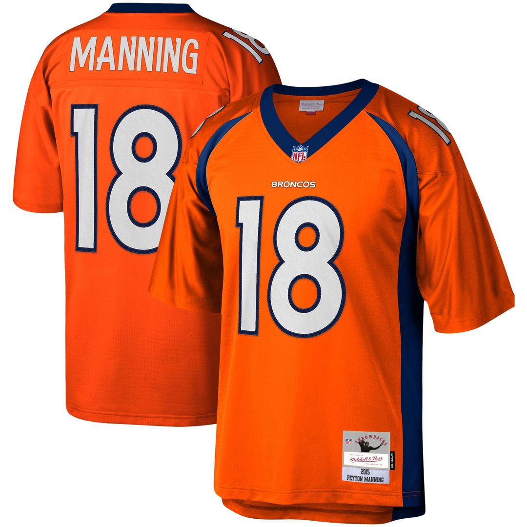 Denver Broncos Peyton Manning Mitchell & Ness Legacy Replica Jersey - Orange