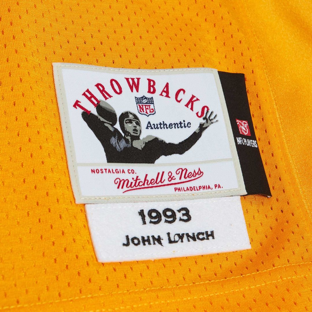 Tampa Bay Buccaneers 1993 John Lynch Mitchell & Ness Authentic Throwback Retired Player Jersey - Orange