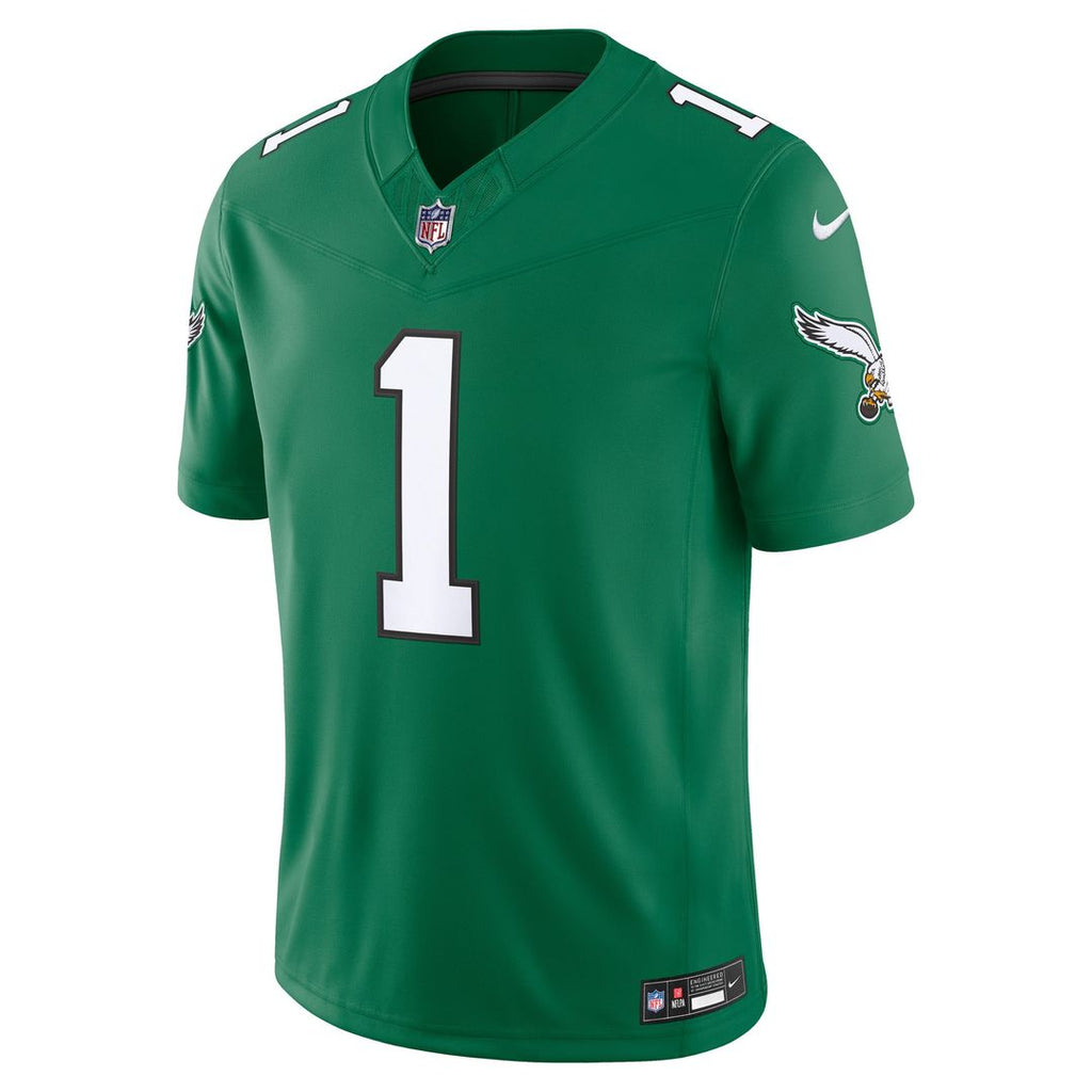 Philadelphia Eagles Jalen Hurts Nike Alternate Vapor F.U.S.E. Stitched Limited Jersey - Kelly Green