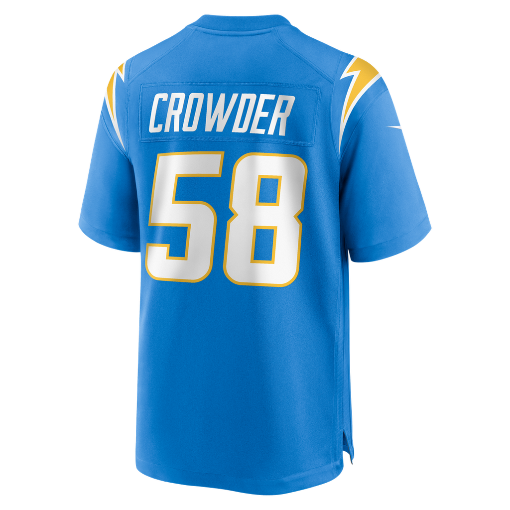 Los Angeles Chargers Tae Crowder Nike Team Game Jersey - Powder Blue