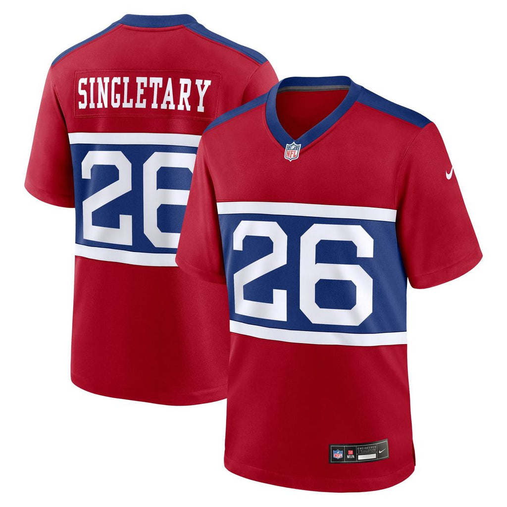 New York Giants Devin Singletary Nike Alternate Player Game Jersey - Century Red
