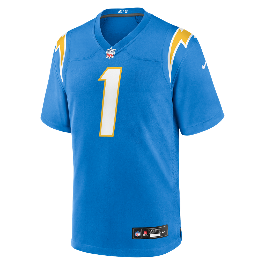 Los Angeles Chargers Quentin Johnston Nike Game Player Jersey - Powder Blue