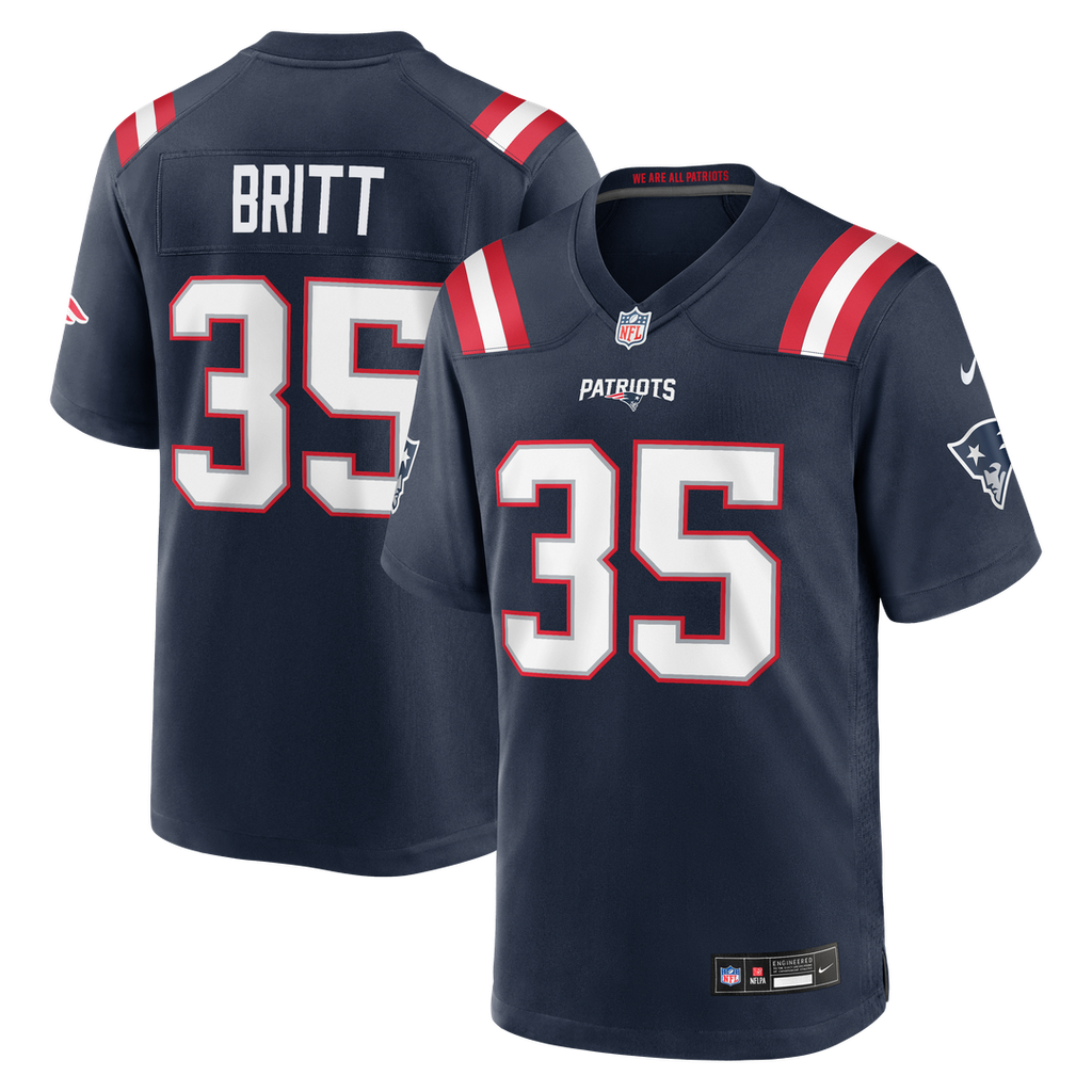 New England Patriots K.J. Britt Nike Team Game Jersey - Navy