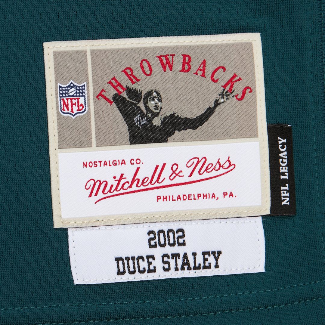 Philadelphia Eagles Duce Staley Mitchell & Ness 2002 Legacy Replica Jersey - Midnight Green