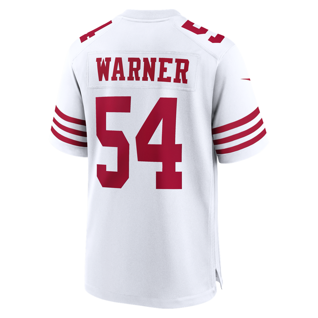 San Francisco 49ers Fred Warner Nike 80th Anniversary Game Jersey - White