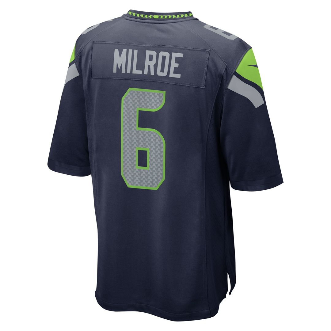 Seattle Seahawks Jalen Milroe Nike 2025 NFL Draft Game Jersey - College Navy