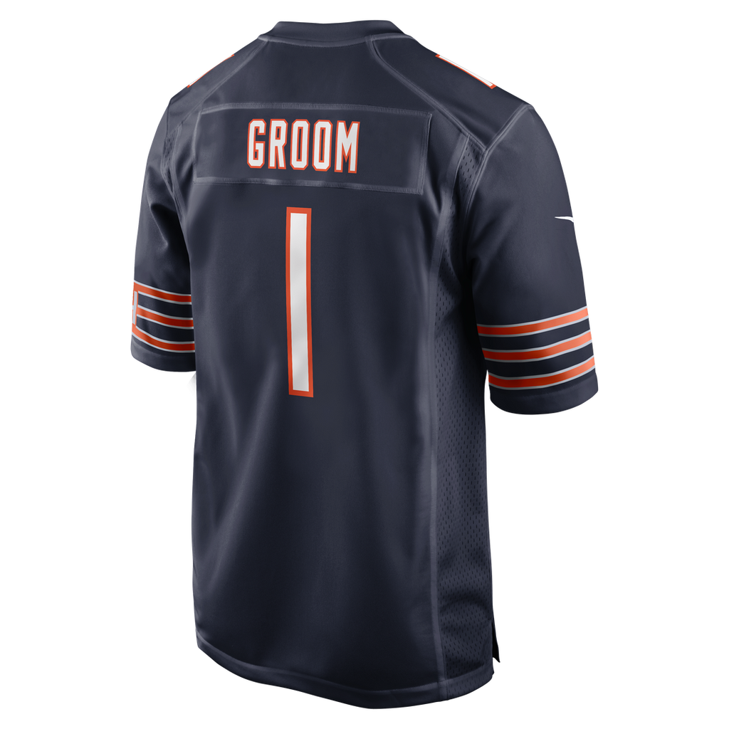 Chicago Bears Number 1 Groom Nike Game Jersey - Navy