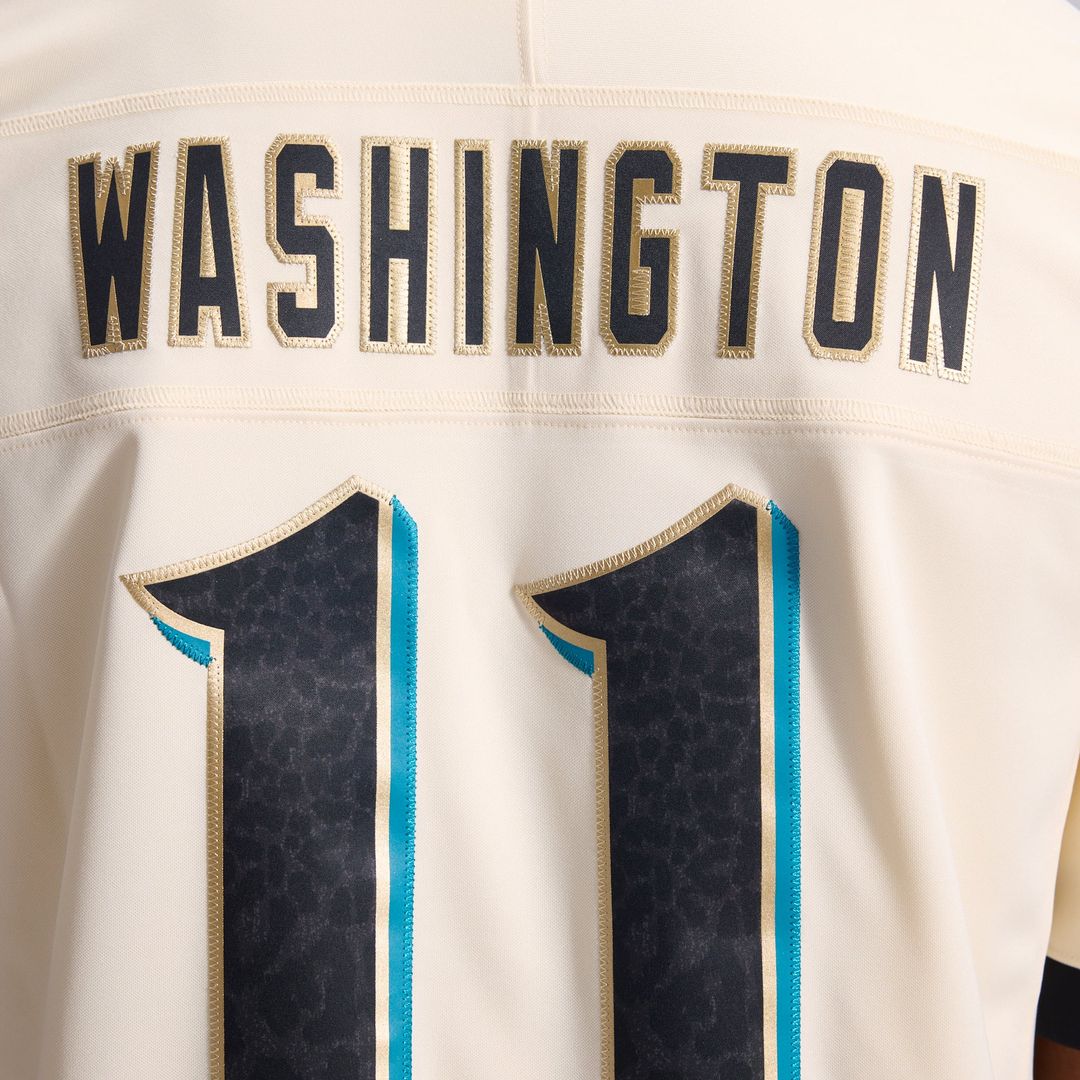 Jacksonville Jaguars Parker Washington Nike 2026 Rivalries Collection Stitched Limited Jersey - Natural