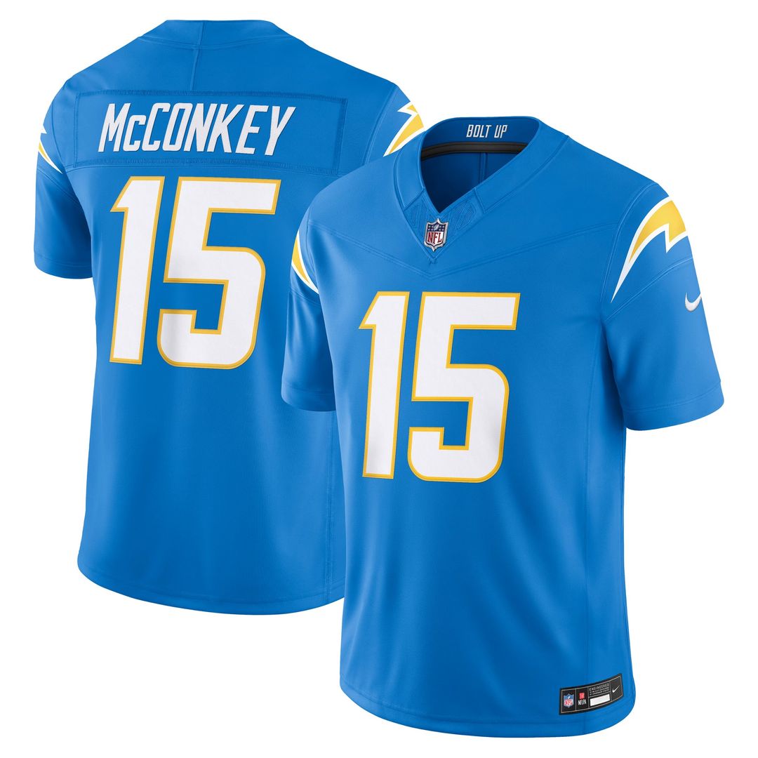 Los Angeles Chargers Ladd McConkey Nike Team Vapor F.U.S.E. Stitched Limited Jersey - Powder Blue